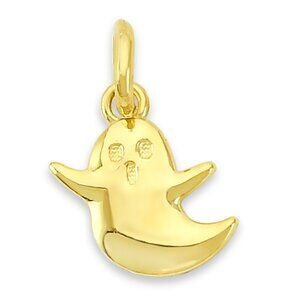 Solid 10k Gold Ghost Charm - Cute Halloween Charms